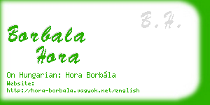 borbala hora business card