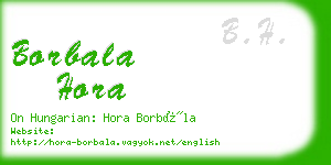 borbala hora business card